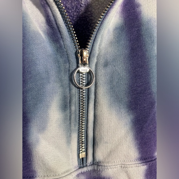 PINK Victorias Secret Tie-dye Varsity Fleece Quarter Zip Sweatshirt - Picture 5 of 6